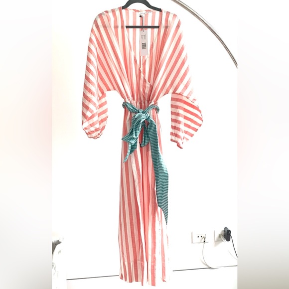 Rhode Anika Striped Jumpsuit in Peach NEW - Picture 2 of 9